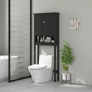 Meuble de rangement à 3 niveaux au-dessus des toilettes avec étagère réglable