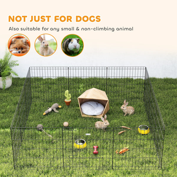 Foldable metal playpen with 12 panels