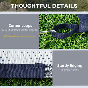 Tapis d'extérieur réversible, bleu foncé