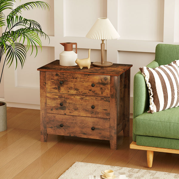 Commode à 3 tiroirs avec table de chevet