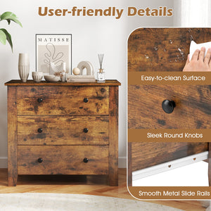 Commode à 3 tiroirs avec table de chevet