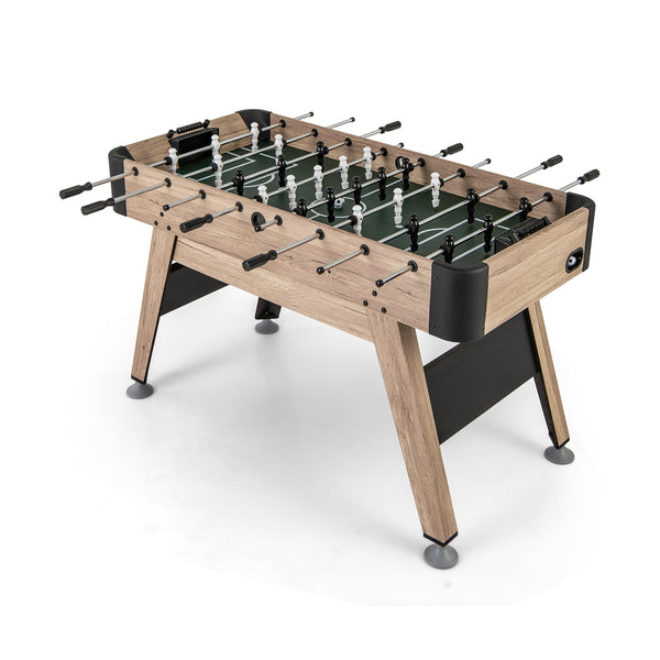 54-inch Foosball Table, Arcade Football Game with 2 Balls and 26 Players - Natural