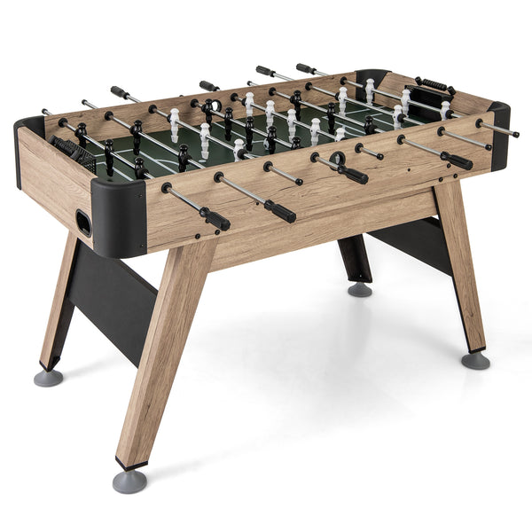 54-inch Foosball Table, Arcade Football Game with 2 Balls and 26 Players - Natural