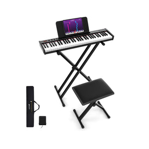 Ensemble complet de piano numérique portable à 61 touches avec support et tabouret