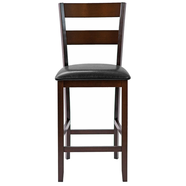 Lot de 2 tabourets de bar rembourrés avec revêtement en cuir PU