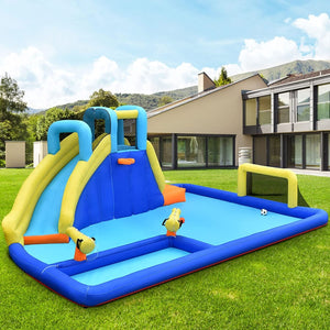 Toboggans aquatiques gonflables 6 en 1 avec souffleur pour enfants