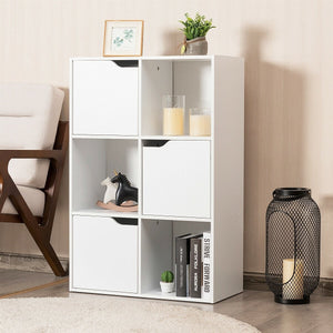 Étagères de rangement en bois à 6 cubes