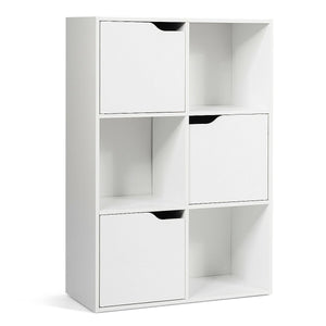 Étagères de rangement en bois à 6 cubes
