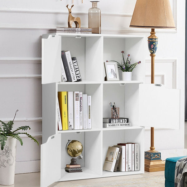 Étagères de rangement en bois à 6 cubes