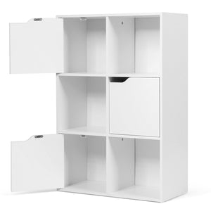 Étagères de rangement en bois à 6 cubes
