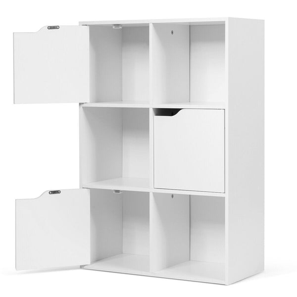 Étagères de rangement en bois à 6 cubes