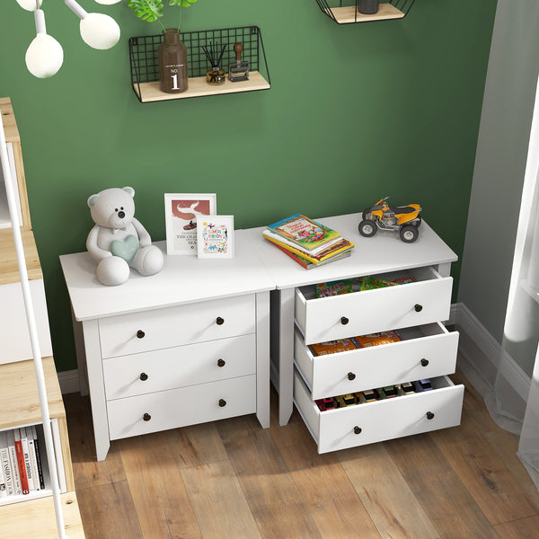 Commode à 3 tiroirs avec table de chevet