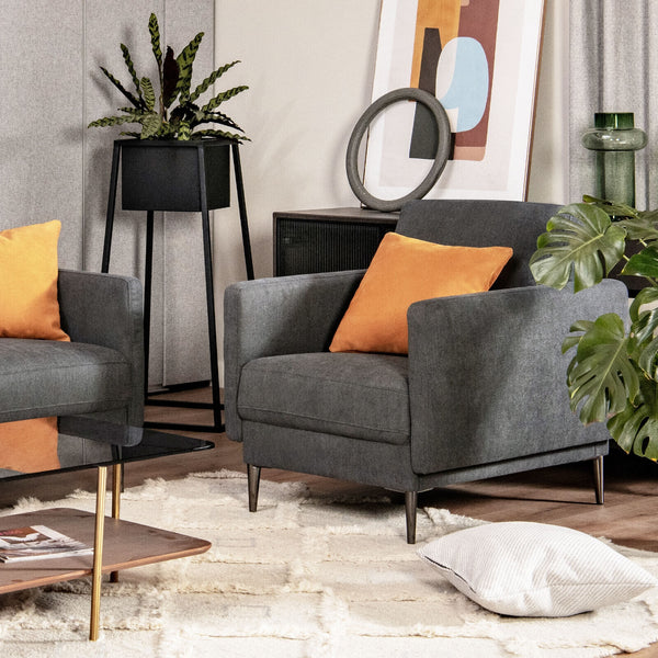 Chaise d'appoint rembourrée moderne avec coussin de dossier amovible
