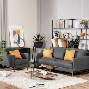 Chaise d'appoint rembourrée moderne avec coussin de dossier amovible