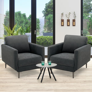 Chaise d'appoint rembourrée moderne avec coussin de dossier amovible
