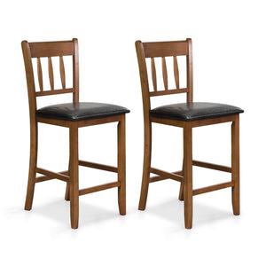 Ensemble de 2 chaises de bar de 25 5 pouces de hauteur avec dossier et siège rembourré - Default Title