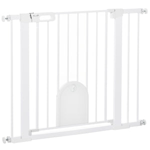 Barrière de sécurité extra large avec petite porte, blanche