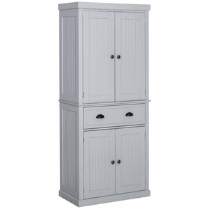 Garde-manger de 72 po avec tiroir, portes, gris