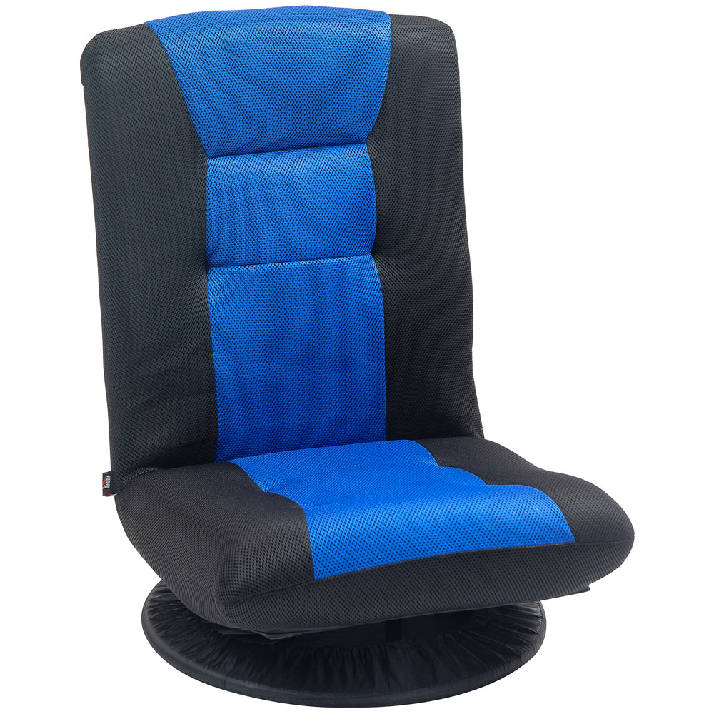 Chaise de sol pliante pivotante à 360 degrés, réglable sur 6 positions, bleu