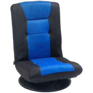 Chaise de sol pliante pivotante à 360 degrés, réglable sur 6 positions, bleu