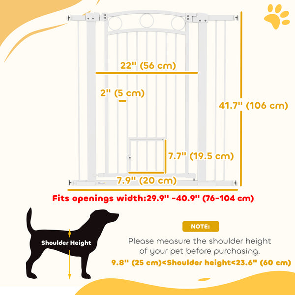 Barrière pour chien extra haute avec chatière
