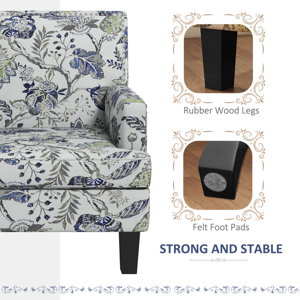 Fauteuil rembourré à motifs floral