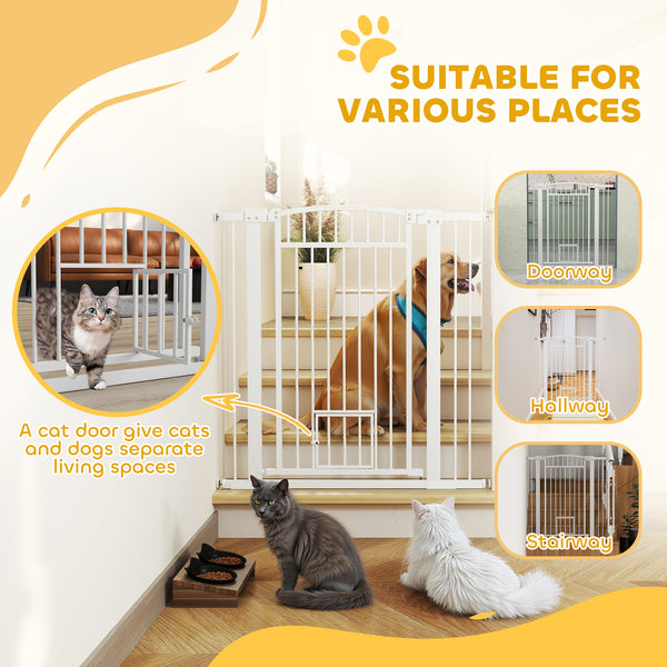 Extra Wide Pet Gate with Small Door