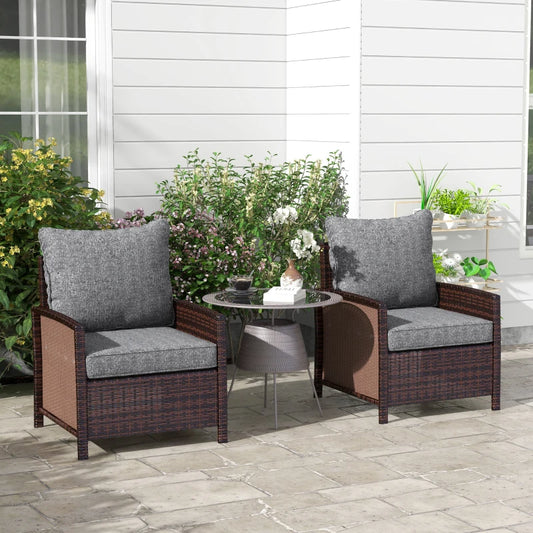 Coussins de rechange pour chaise de patio avec dossier, , lot de 4, gris