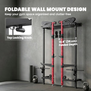 Cage de musculation pliable avec poulies, 1 540 lb