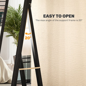 Miroir pleine longueur 38 x 157 cm pour chambre à coucher, noir