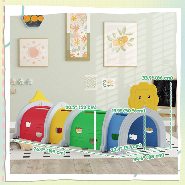 Tunnel motif Lion multicolore