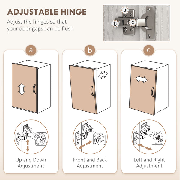 Meuble de rangement, garde-manger, buffet, vaisselier avec tiroirs et placards, blanc