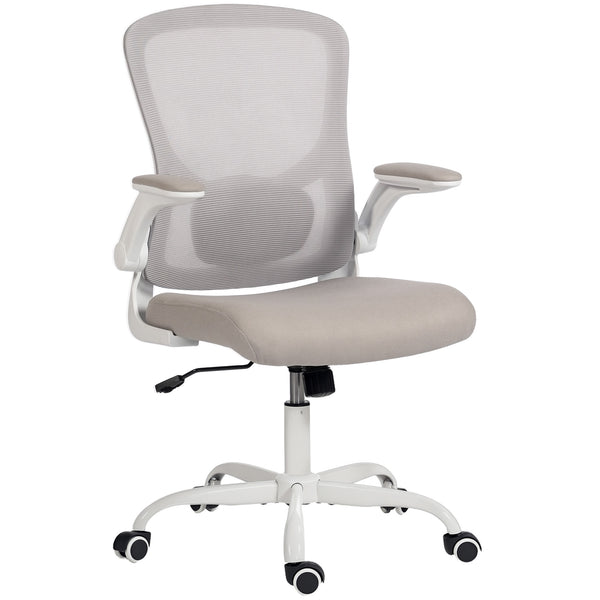 Ergonomic mesh office chair with 4D lumbar support, grey