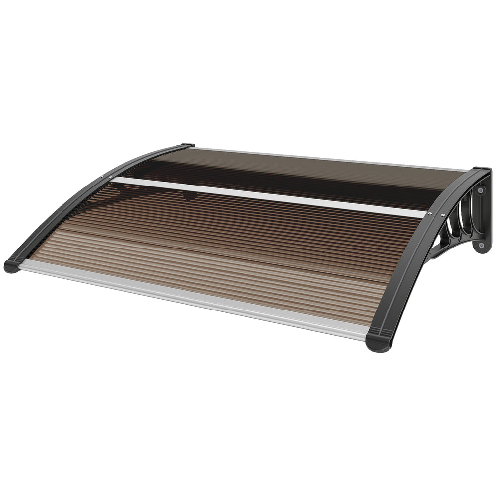 Auvent de porte et de fenêtre de 3,9 x 2,5 pieds, marron