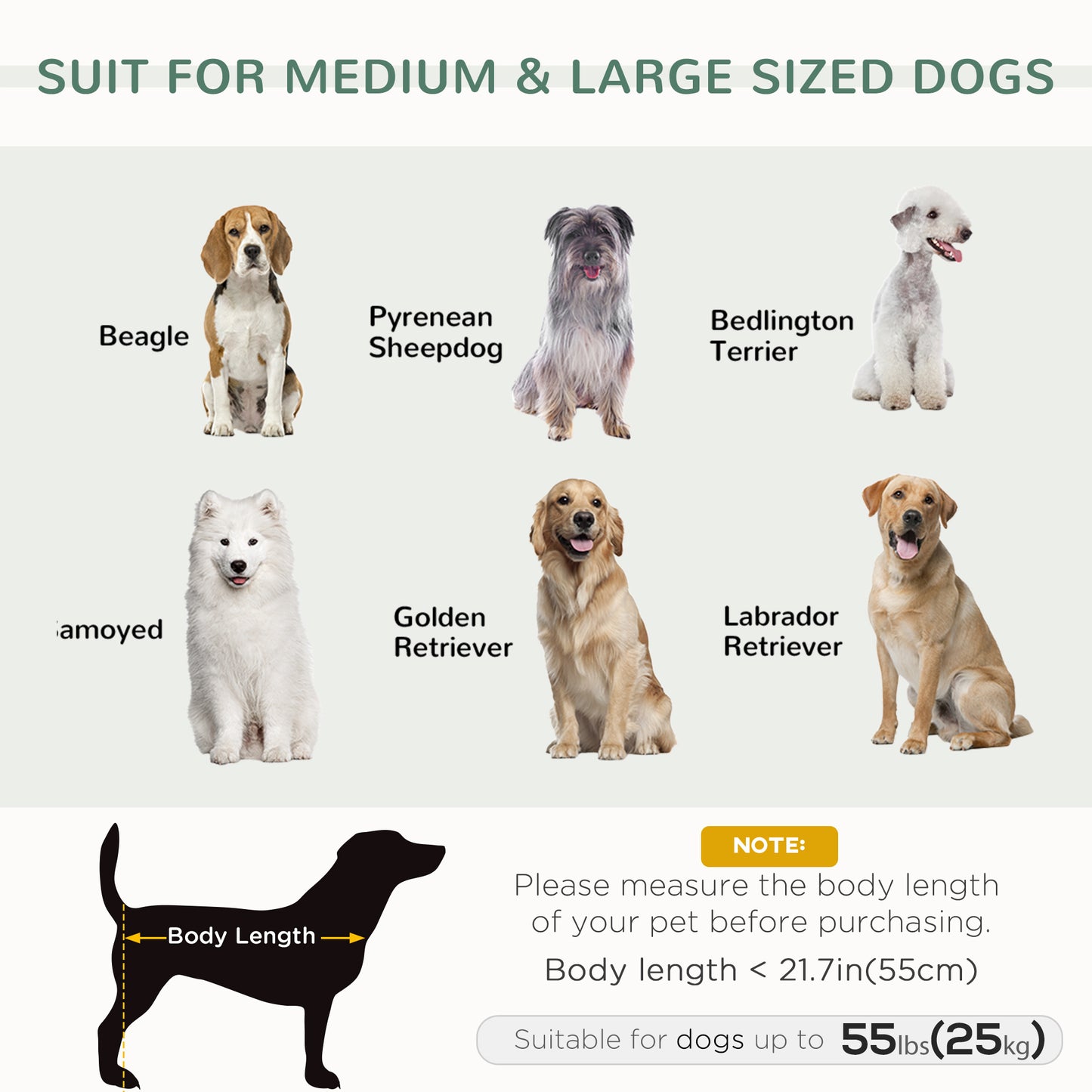 Canapé-lit pour chien avec coussins amovible et lavable, tissu imperméable, pour chiens de taille moyenne et grande, gris