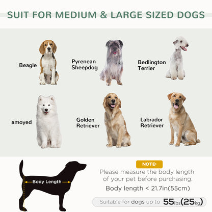 Canapé-lit pour chien avec coussins amovible et lavable, tissu imperméable, pour chiens de taille moyenne et grande, gris