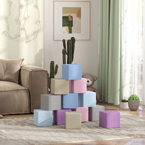 Blocs de jeu souples 12 pièces en mousse souple - Multicolore