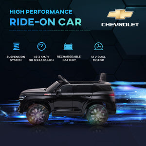 Chevrolet Tahoe Licensed 12V with Parental Remote, Black