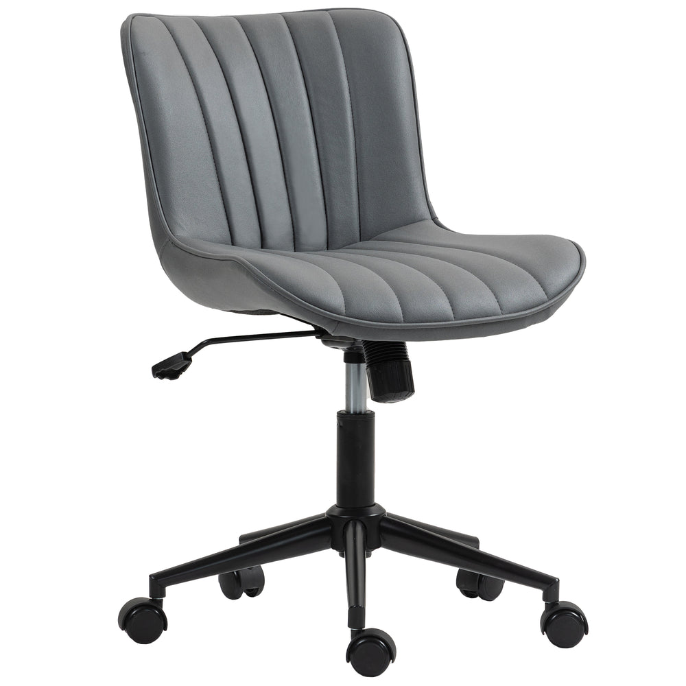 Office chair without armrests, dark grey