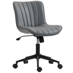 Chaise de bureau sans accoudoirs, gris foncé