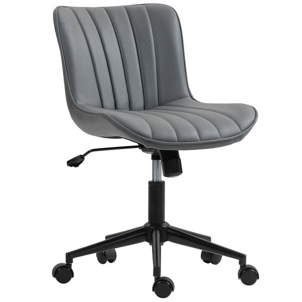 Chaise de bureau sans accoudoirs, gris foncé