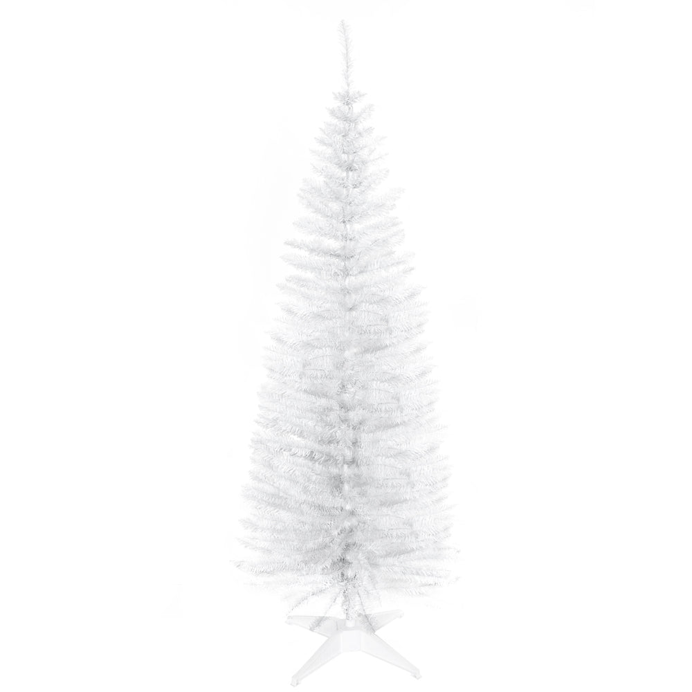 Sapin de Noël artificiel blanc de 5 pieds en forme de crayon