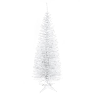 Sapin de Noël artificiel blanc de 5 pieds en forme de crayon
