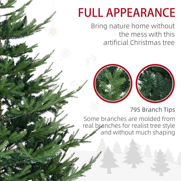 Sapin de Noël artificiel de 6 pieds avec base en métal vert