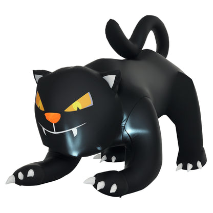 Chat noir gonflable d'Halloween de 1,2 m de haut soufflée à l'air