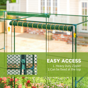 Plant grow cage with zippered doors