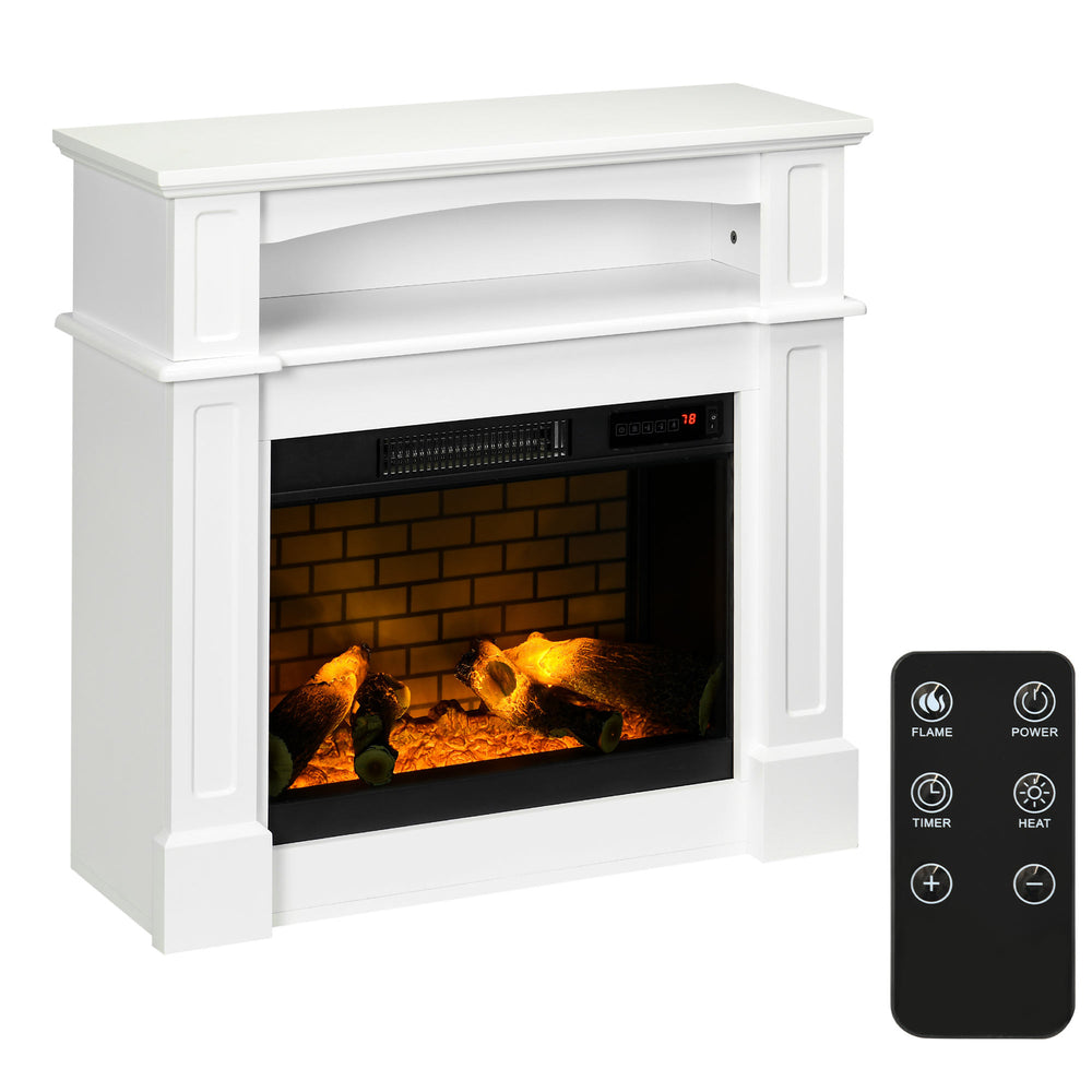 Cheminée électrique avec manteau blanc de 700 W/1 400 W