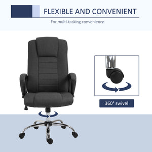 High-back office chair, anthracite grey