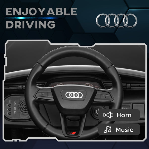 Voiture électrique pour enfants 12V, Audi Q8 Etron Sportback, avec télécommande, noire