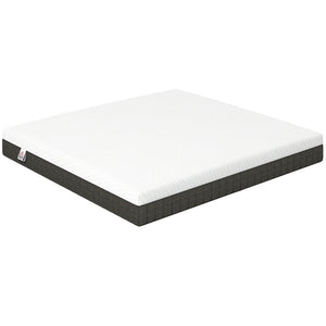 Matelas King 10 po à 3 couches avec mousse mémoire rafraîchissante et soulagement de la pression – Blanc et gris foncé